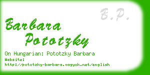 barbara pototzky business card